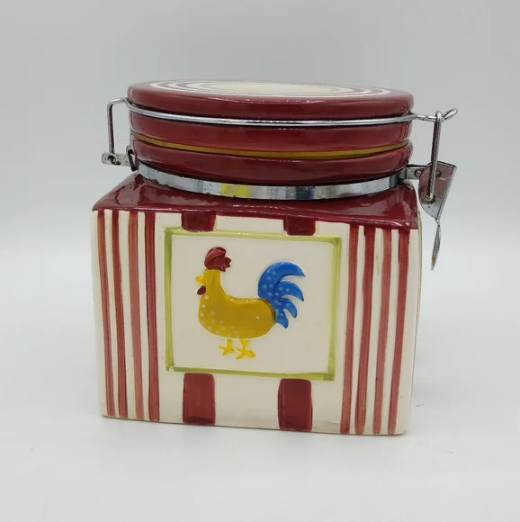 MSRF Inc Rooster Chicken Country Kitchen Ceramic Canister Vintage - Picture 12 of 12